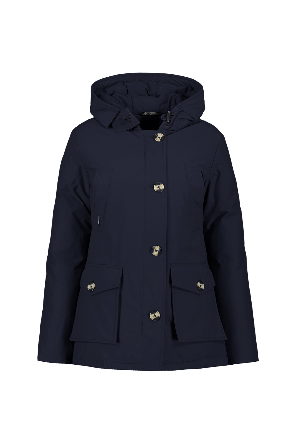 Parka jas met capuchon en vier zakken