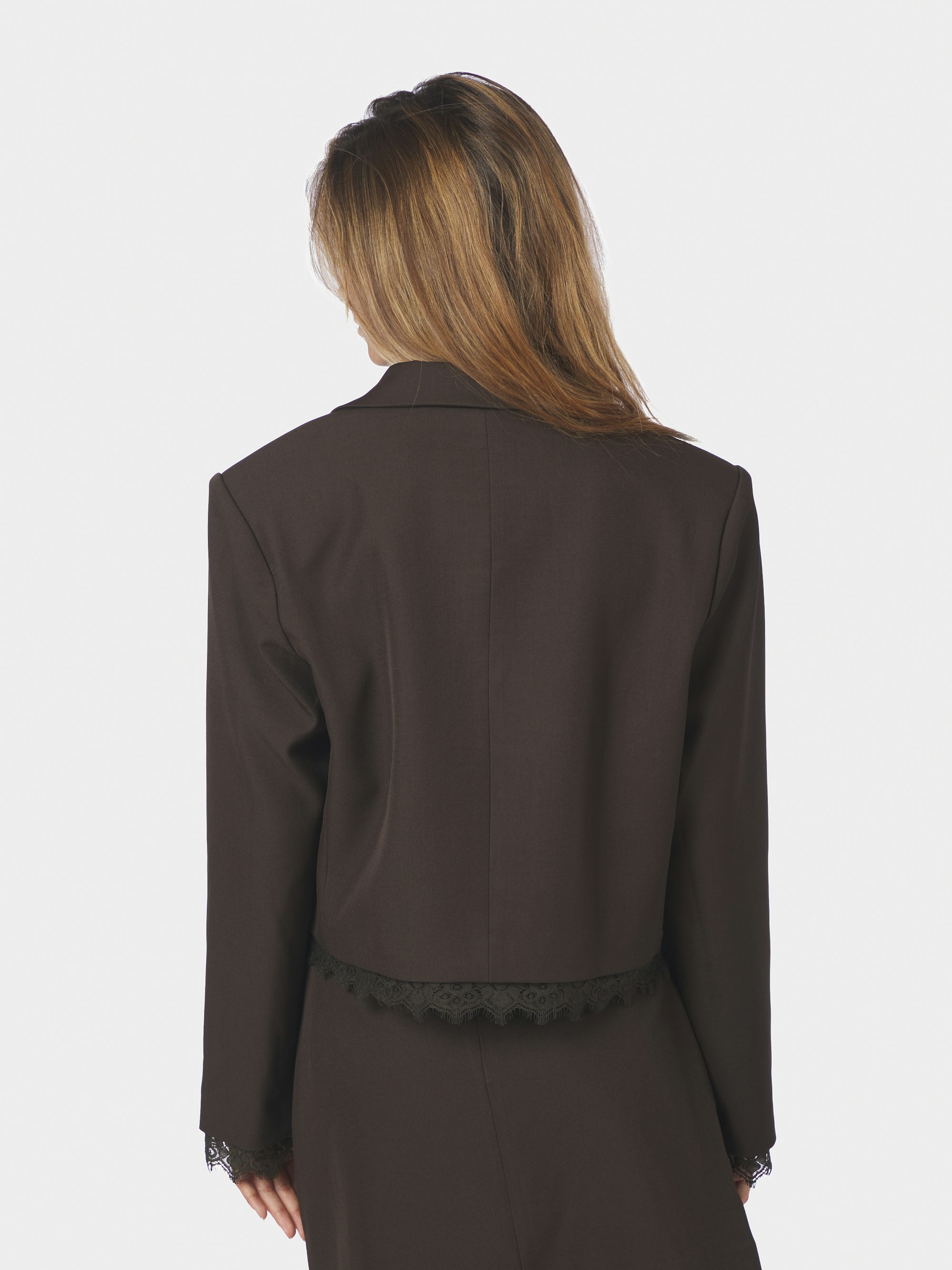 Structure blazer met kant