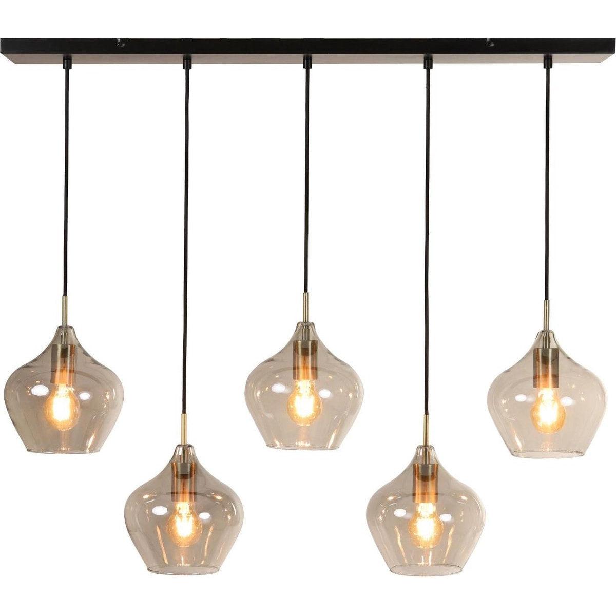 Hanglamp Rakel 5-lichts brons