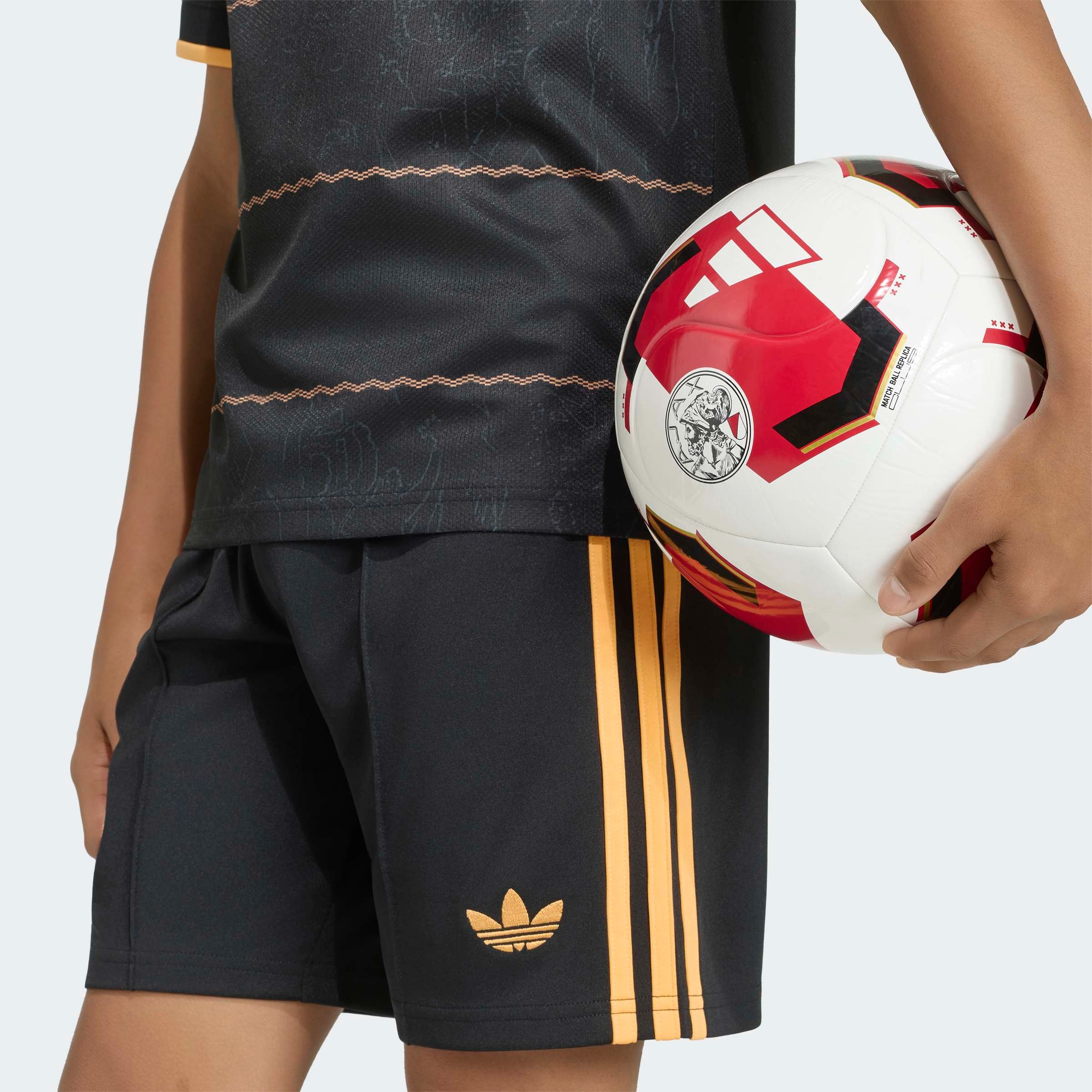 Ajax voetbalshort kids zwart/goud