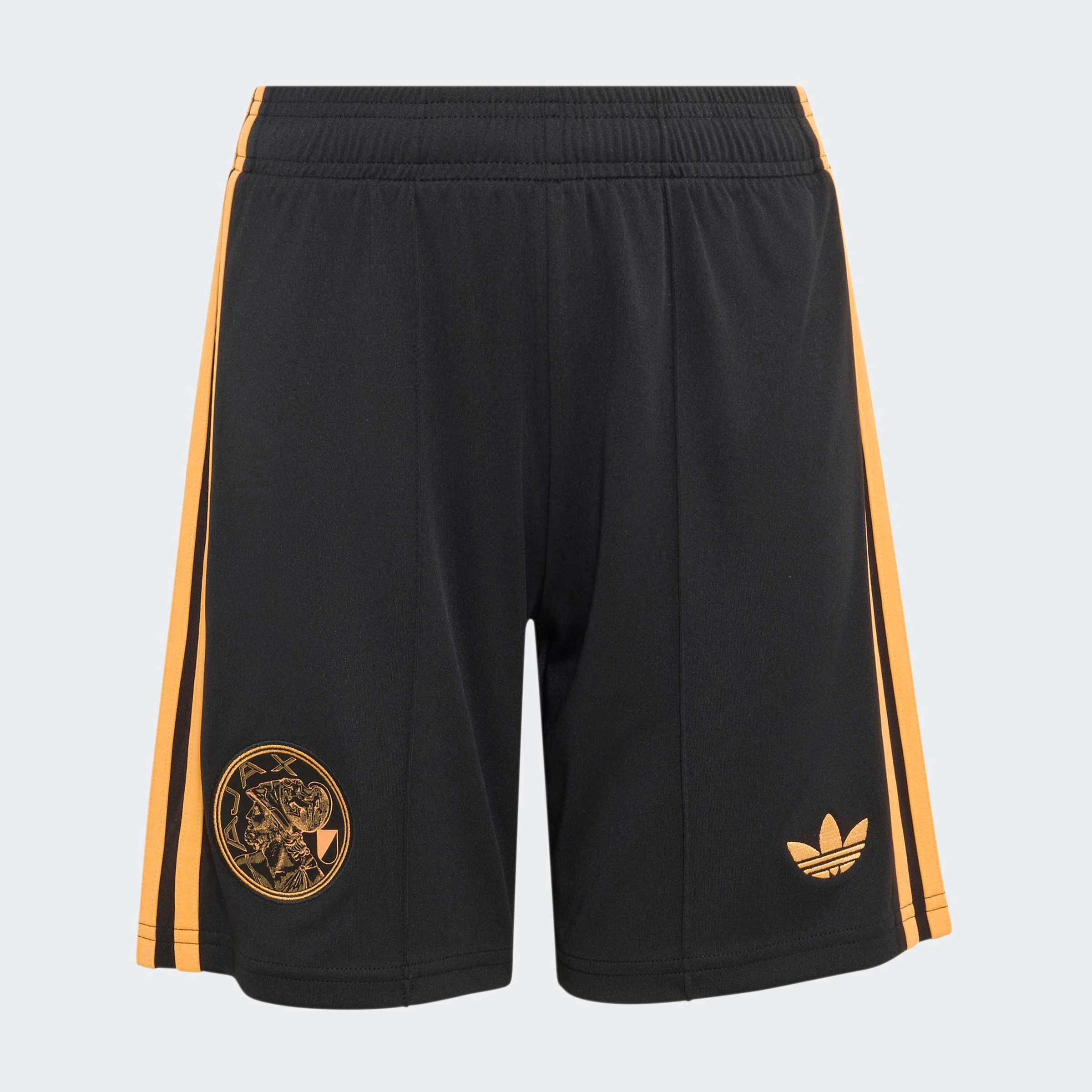 Ajax voetbalshort kids zwart/goud