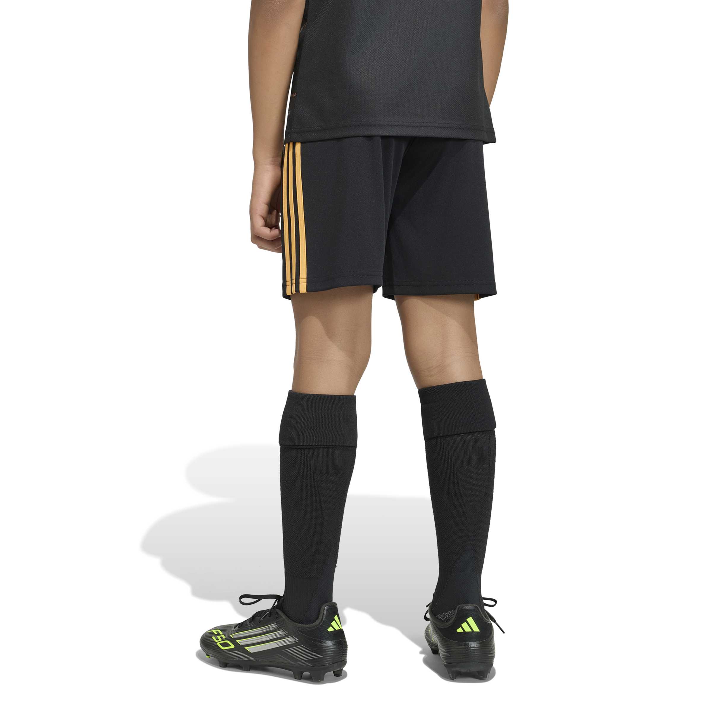 Ajax voetbalshort kids zwart/goud